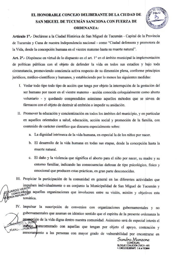 Ordenanza 3